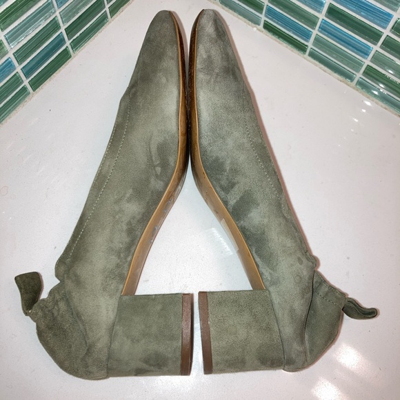 EVERLANE The Italian Leather Day Heels Sage Suede SZ: 8 - Picture 6 of 10